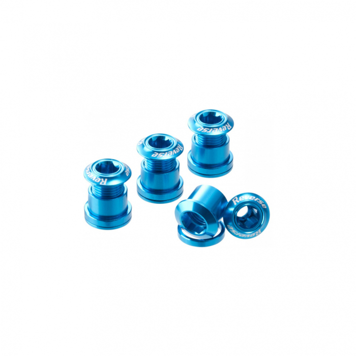 Set 4 suruburi angrenaj Reverse Chainring Bolt Albastru deschis [1]