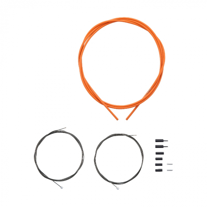 Set cablu si camasa schimbator Shimano Road OptiSlik portocaliu [2]