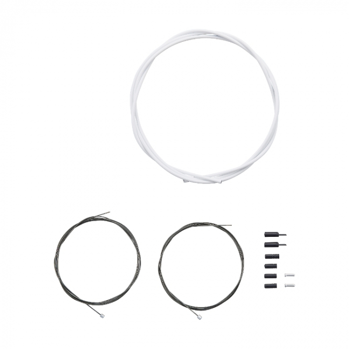 Set cablu si camasa schimbator Shimano Road OptiSlik alb [2]