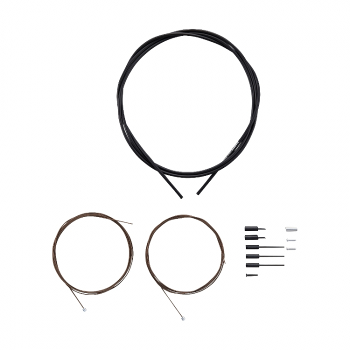 Set cabluri si camasi schimbator Shimano Road Polymer Coated Negru [2]