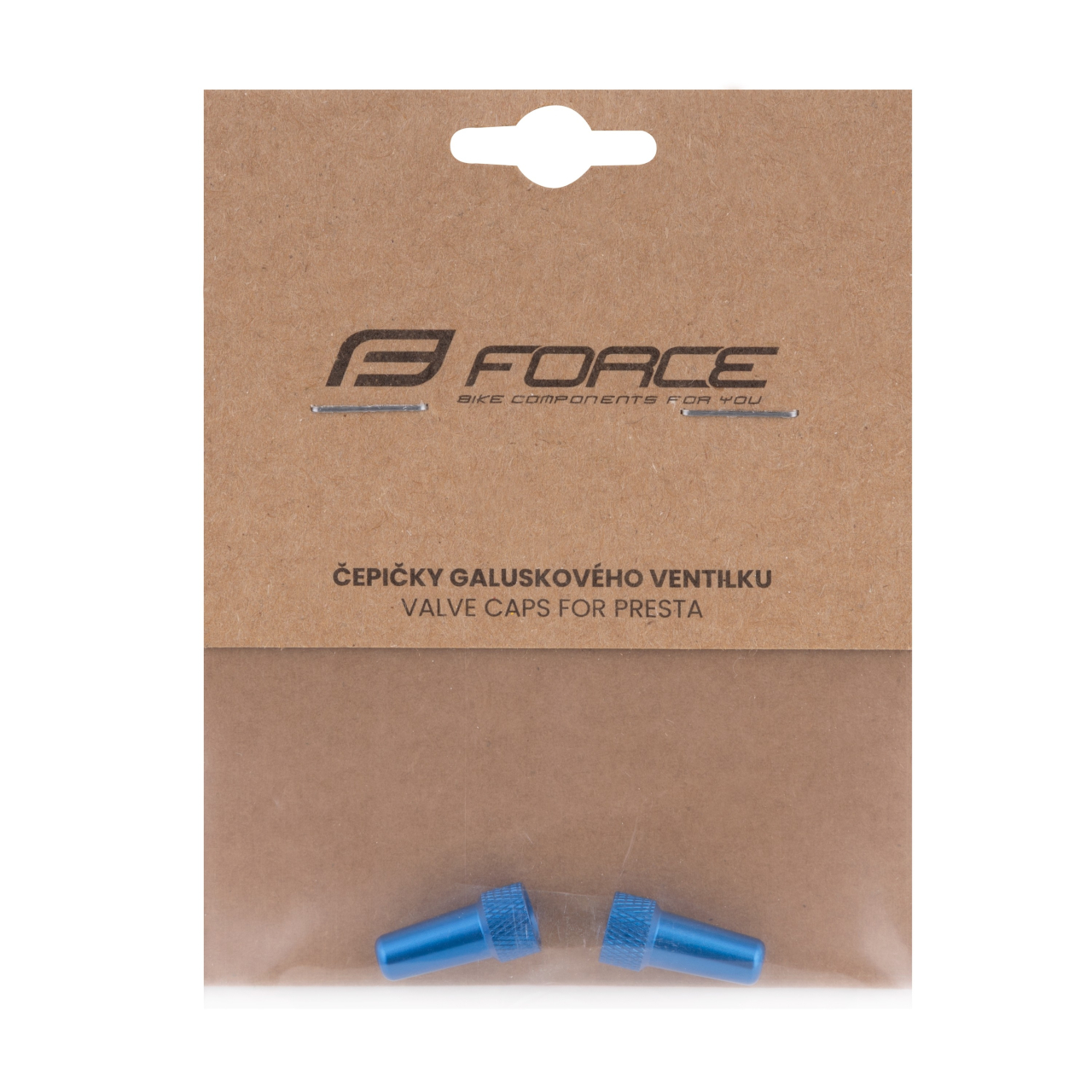 Set capacele ventil Presta Force Aluminiu, albastru [2]