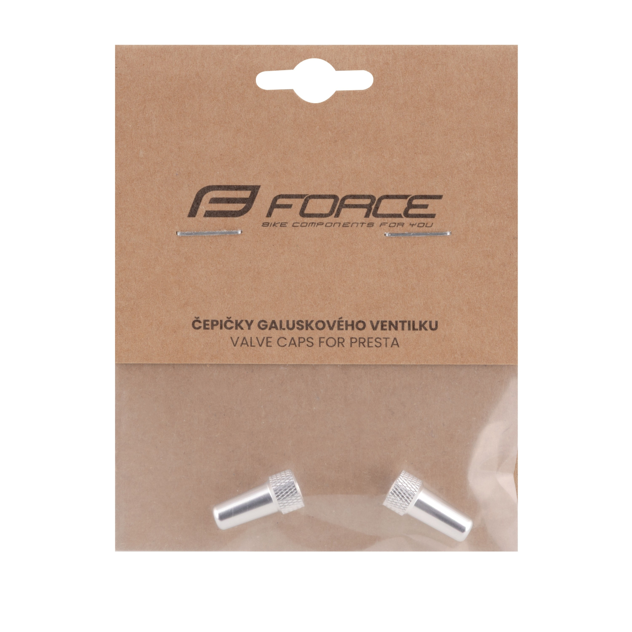 Set capacele ventil Presta Force Aluminiu, argintiu [2]