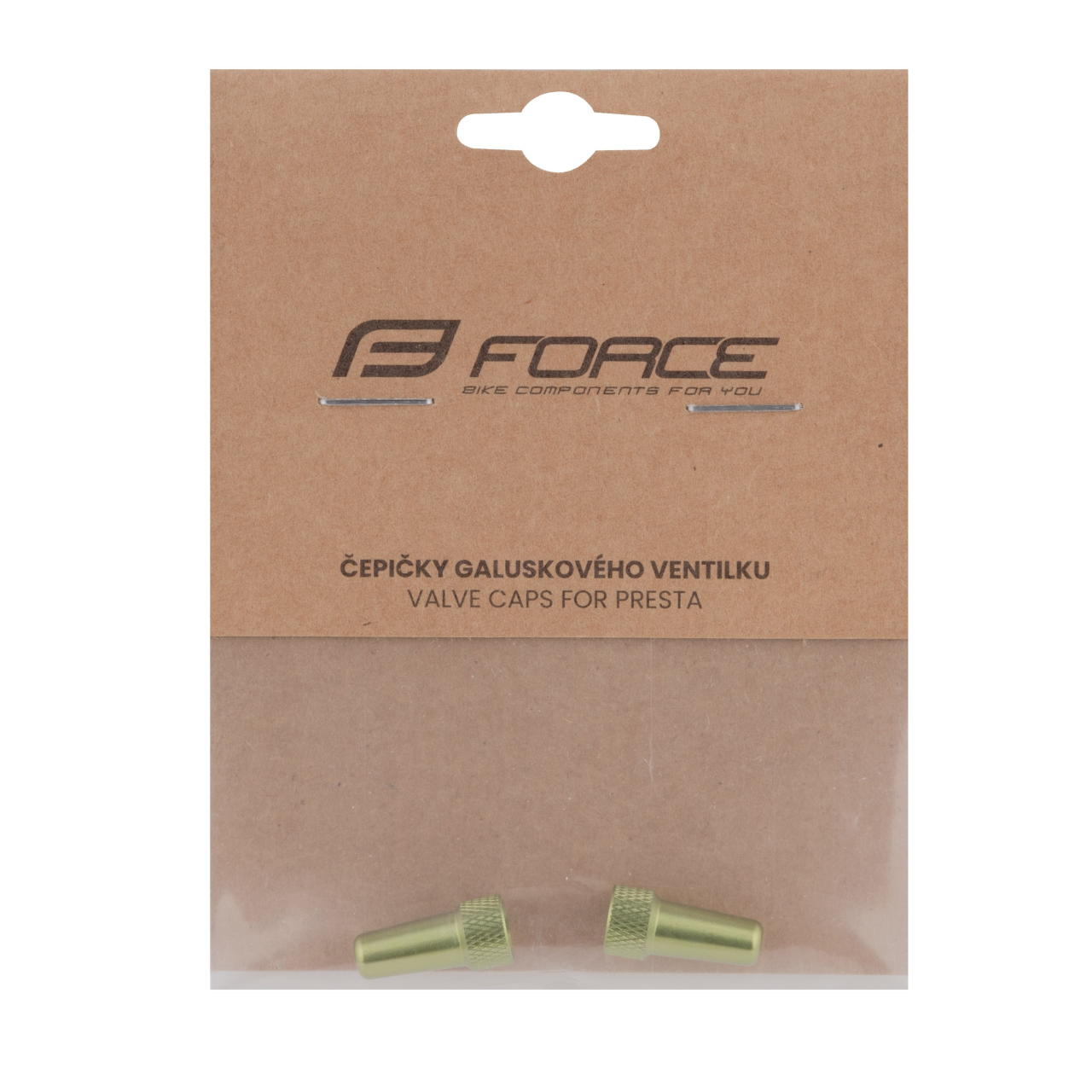 Set capacele ventil Presta Force Aluminiu, verde [2]