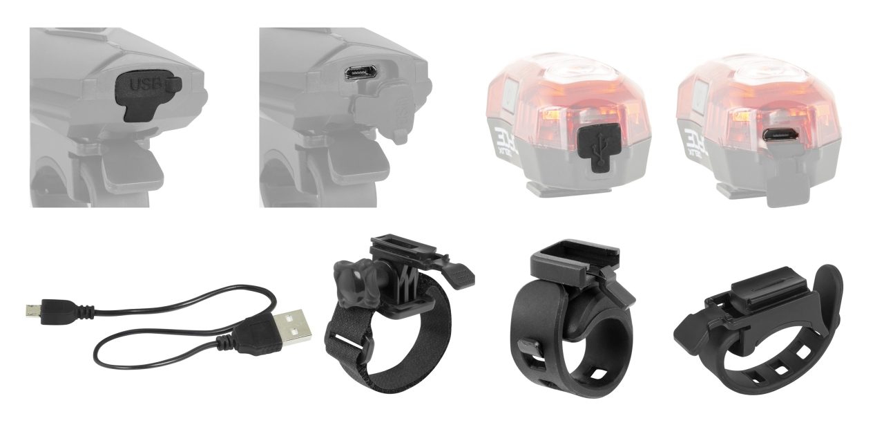 Set lumini Force Express USB, cu acumulator, fata/spate [2]