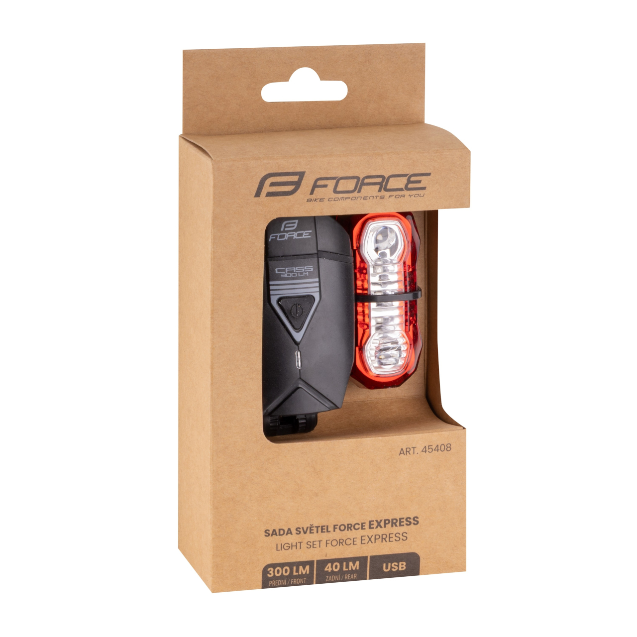 Set lumini Force Express USB, cu acumulator, fata/spate [6]