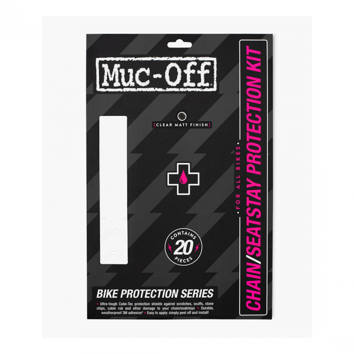 Set stickere protectie cadru Muc-Off Chainstay Protection Kit Clear Matt [3]