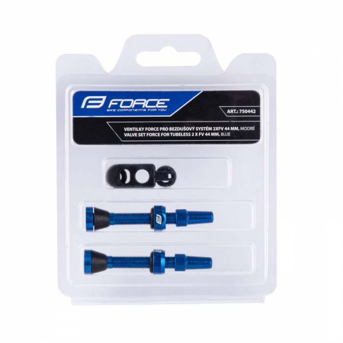 Set Valve Tubeless Force 2xFv 44mm Albastre [2]