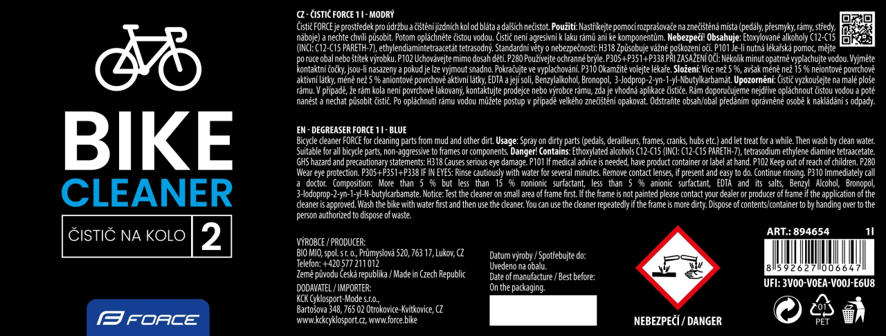 Solutie curatare Force 1l albastra [2]