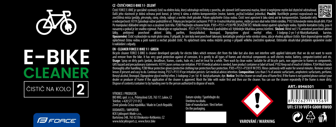 Solutie curatare Force E-Bike 1L verde [2]