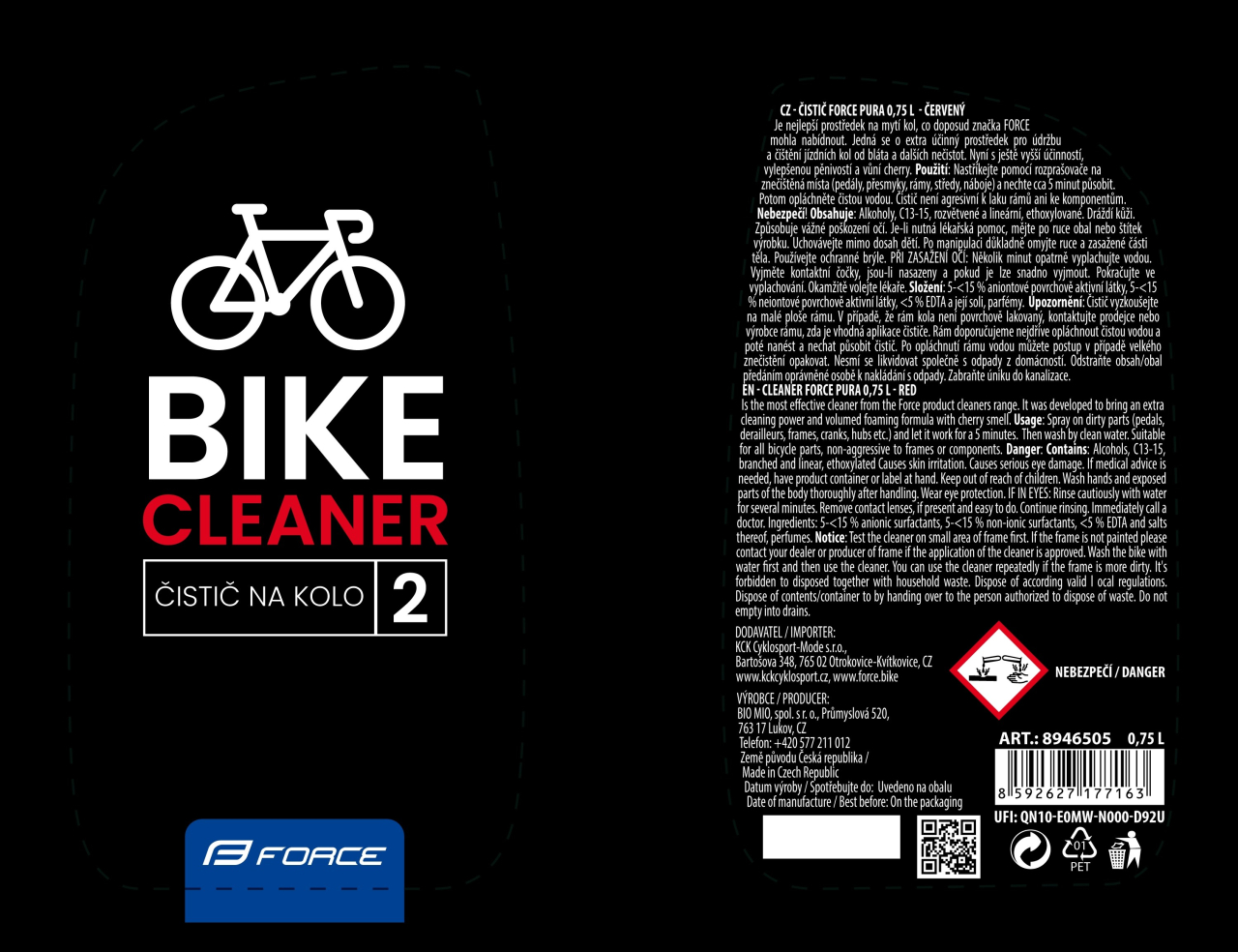 Solutie curatare Force Pura Spray 1.75l, Red [2]