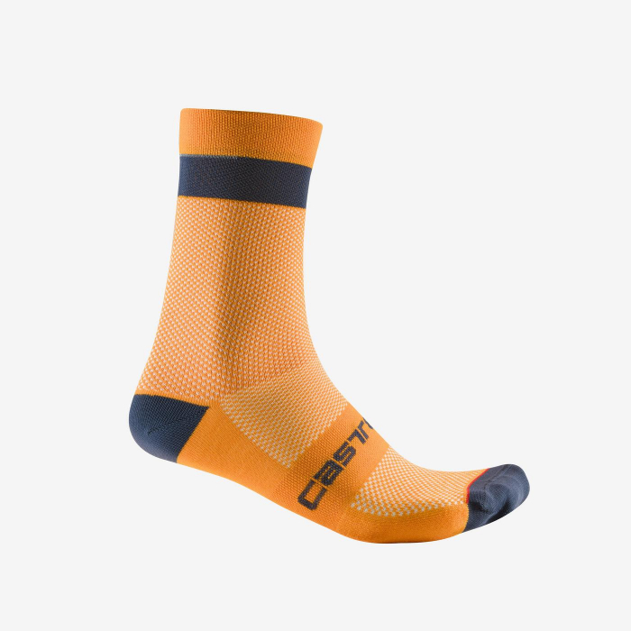 Sosete Castelli Alpha 18, portocaliu aprins/gri inchis, XXL, 44-47 [1]