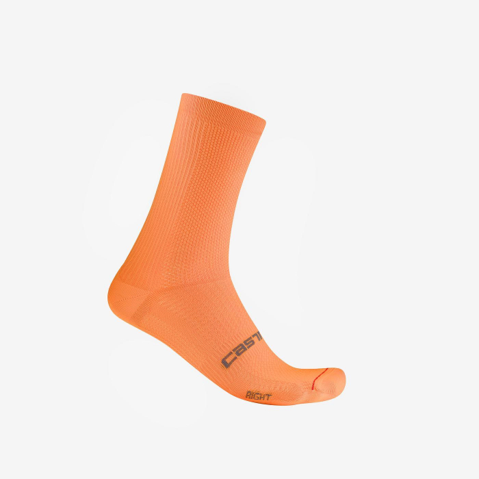 Sosete Castelli Espresso 18, unisex, portocaliu vivid, XXL [1]