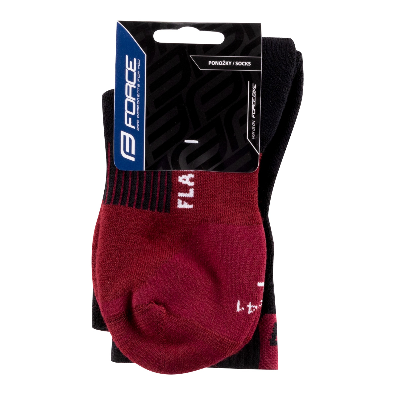 Sosete Force Flake black-bordo S-M/36-41 [3]