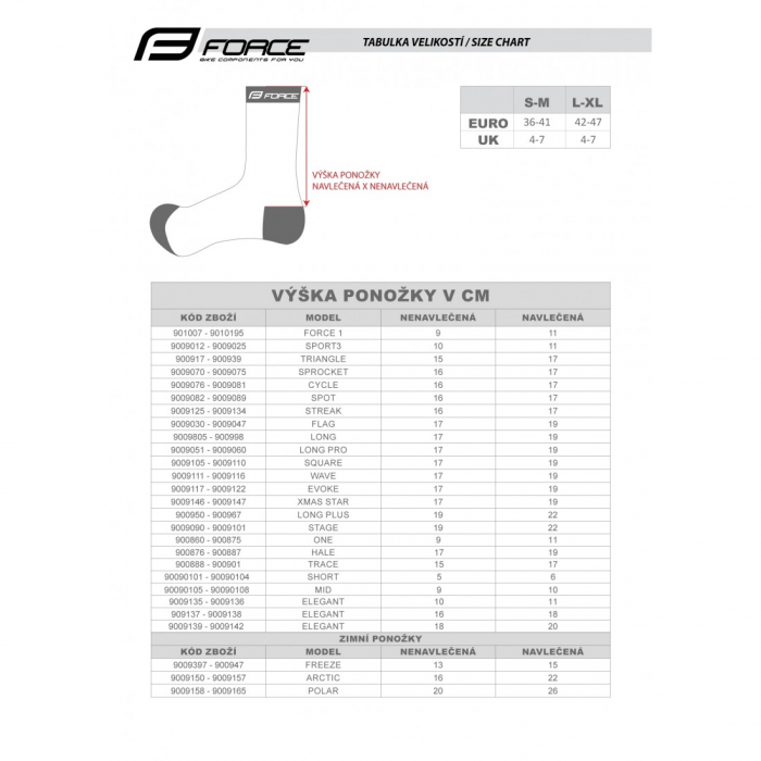 Sosete Force Long Pro alb/negru, 42-46 (L/XL [3]