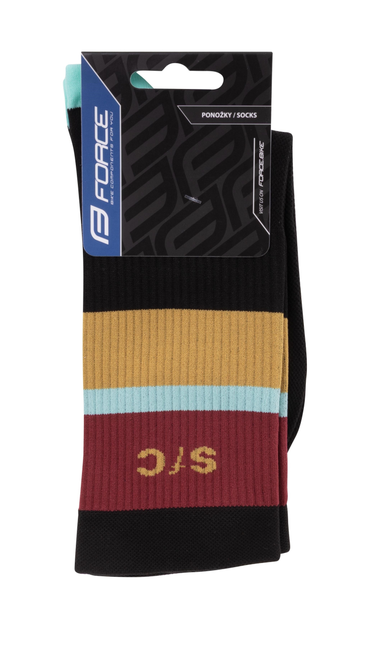 Sosete Force Stripe long negre L-XL (42-46) [4]