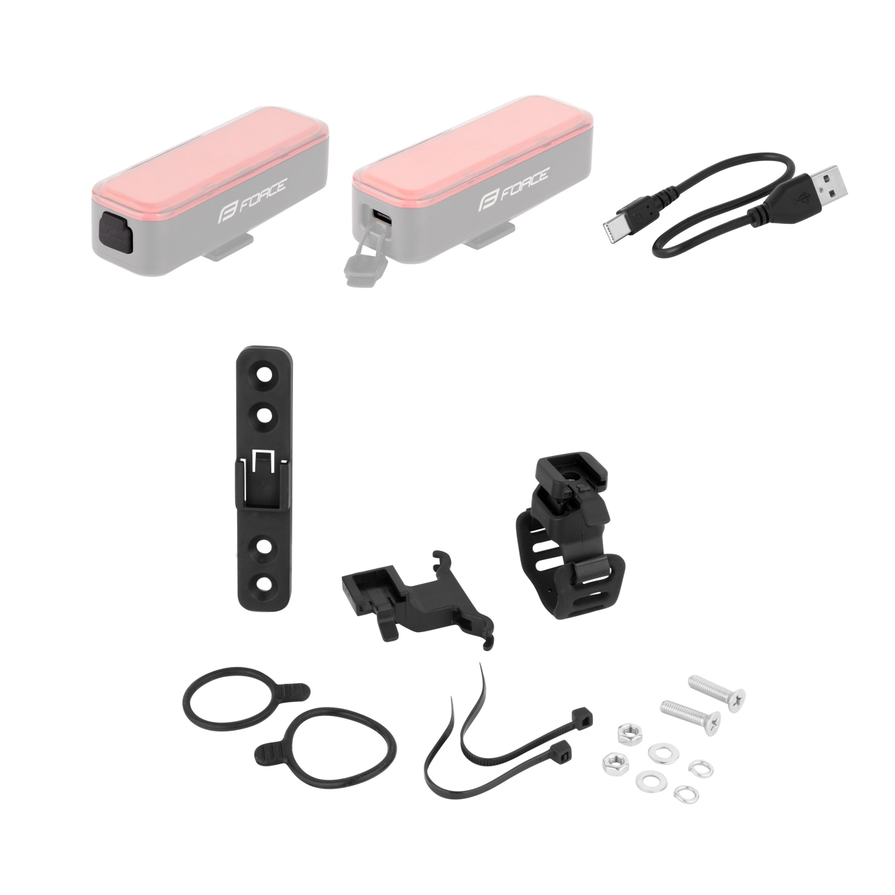 Stop spate Force Alarm 300LM LED USB cu senzor si alarma [2]