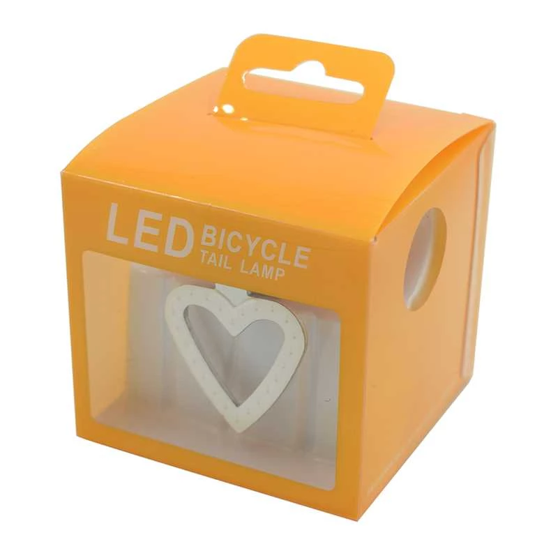 Lumina spate LED Bicycle Tail Lamp USB Inima, rezistent la apa [4]