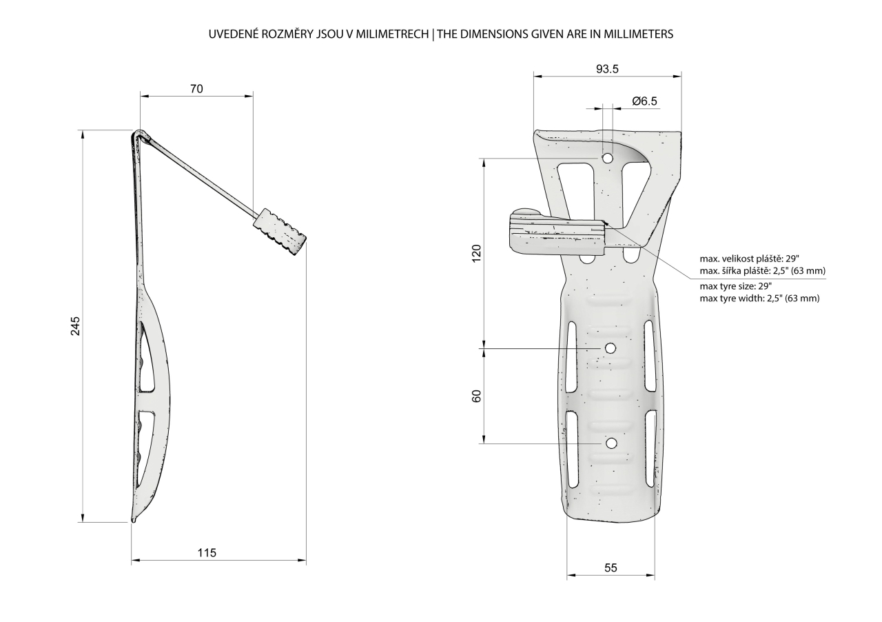 Suport Perete Force 89947 Prindere Roata Fata Alb [4]