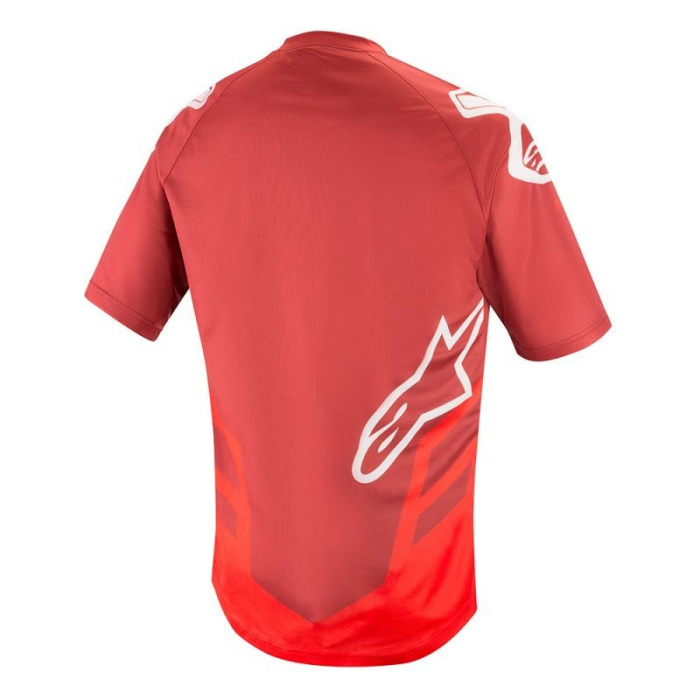 Tricou Alpinestars Racer V2 SS Burgundy/Red/White XL [2]