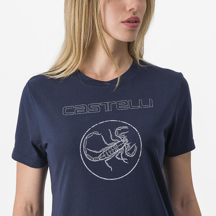Tricou casual Castelli Pedalare Tee, de dama, Bleumarin, S [3]