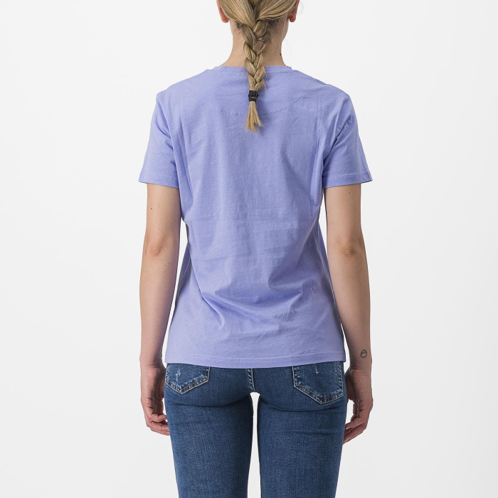 Tricou casual Castelli Pedalare Tee, de dama, Violet, XS [2]
