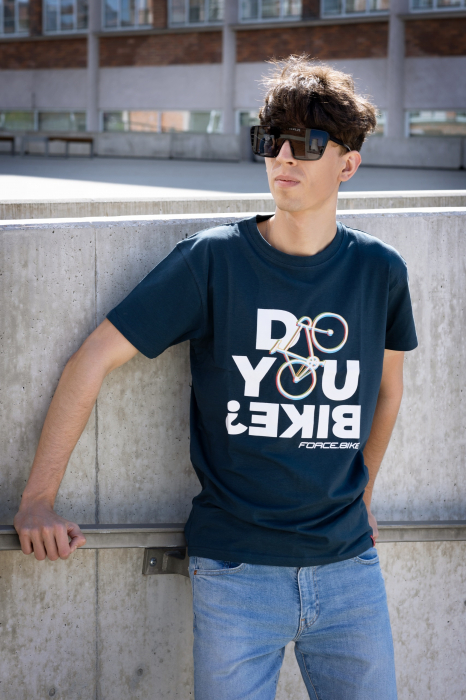 Tricou ciclism Force Bike, albastru, XS [3]