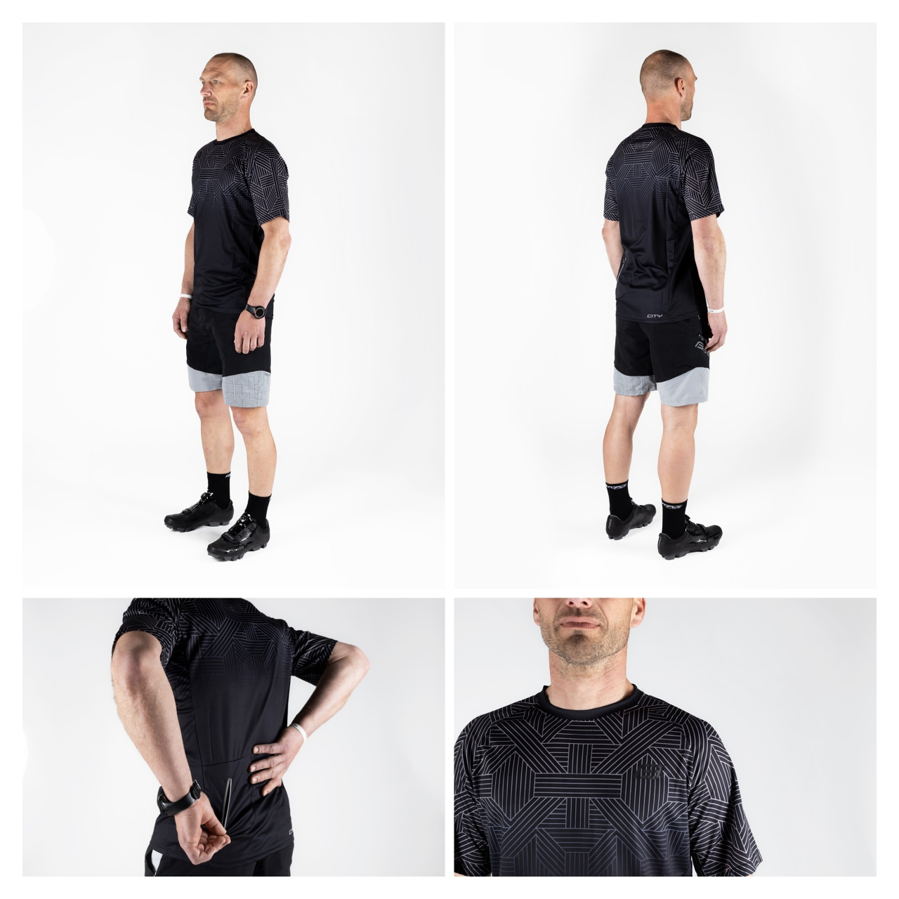Tricou ciclism Force City, negru/gri, XXXL [3]