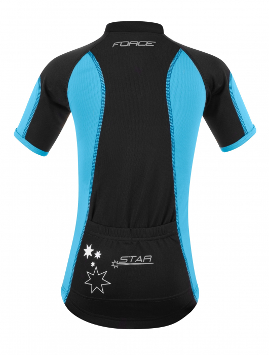 Tricou ciclism Force Kid Star 154-164cm Negru/Albastru [2]