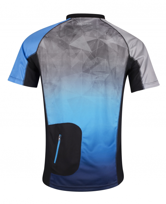 Tricou ciclism Force MTB Core, gri/albastru, XXL [2]