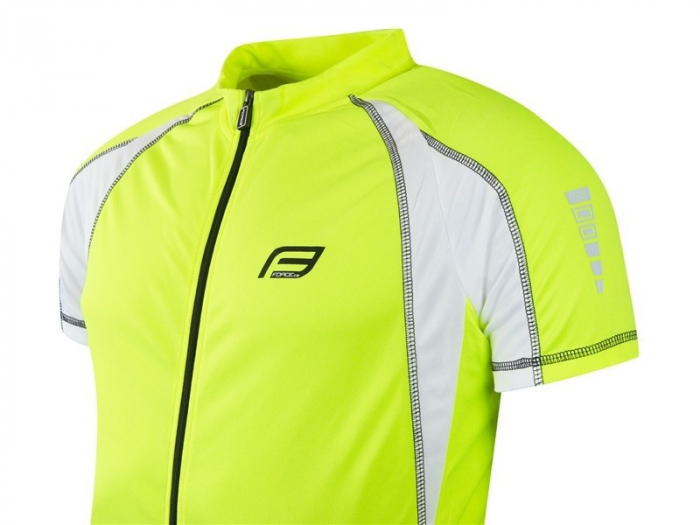 Tricou ciclism Force T10 fluo/alb XS [5]