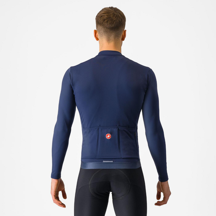 Tricou cu maneca lunga Castelli Espresso Thermal, pentru barbati, albastru belgian, XL [2]
