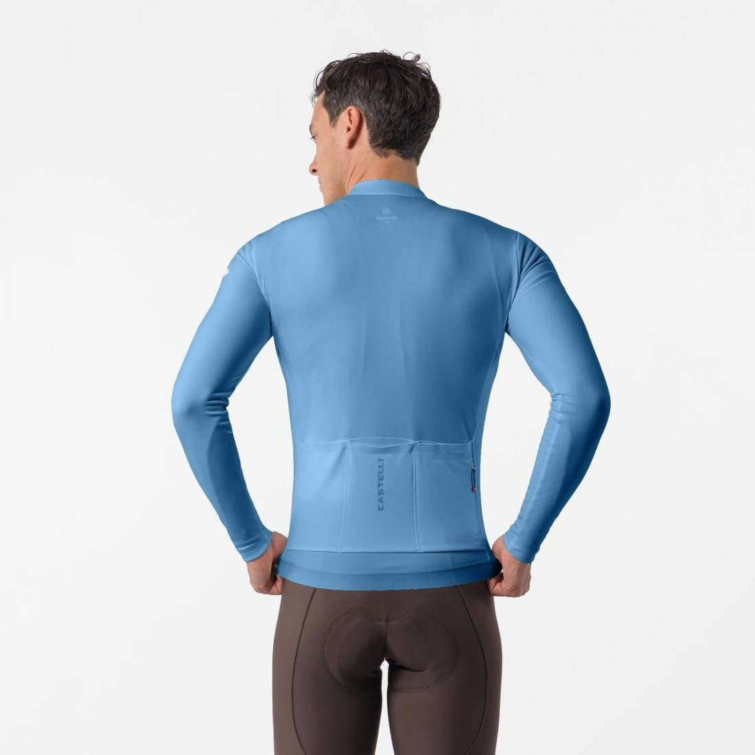Tricou cu maneca lunga Castelli Espresso Thermo 2, Albastru Metalic, L [8]