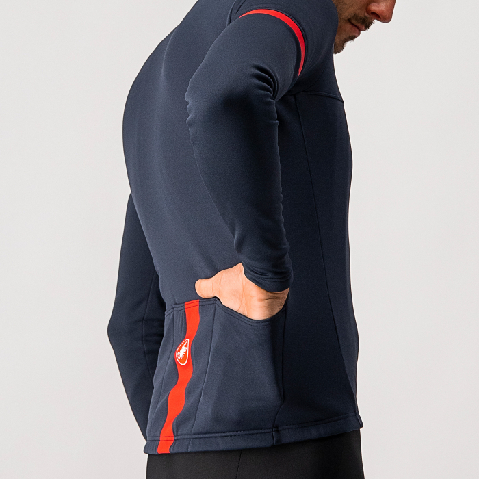 Tricou cu maneca lunga Castelli Fondo 2 FZ, Bleumarin/Rosu, S [3]