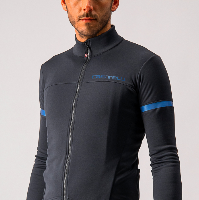 Tricou cu maneca lunga Castelli Fondo 2 FZ, Negru/Albastru, XL [4]
