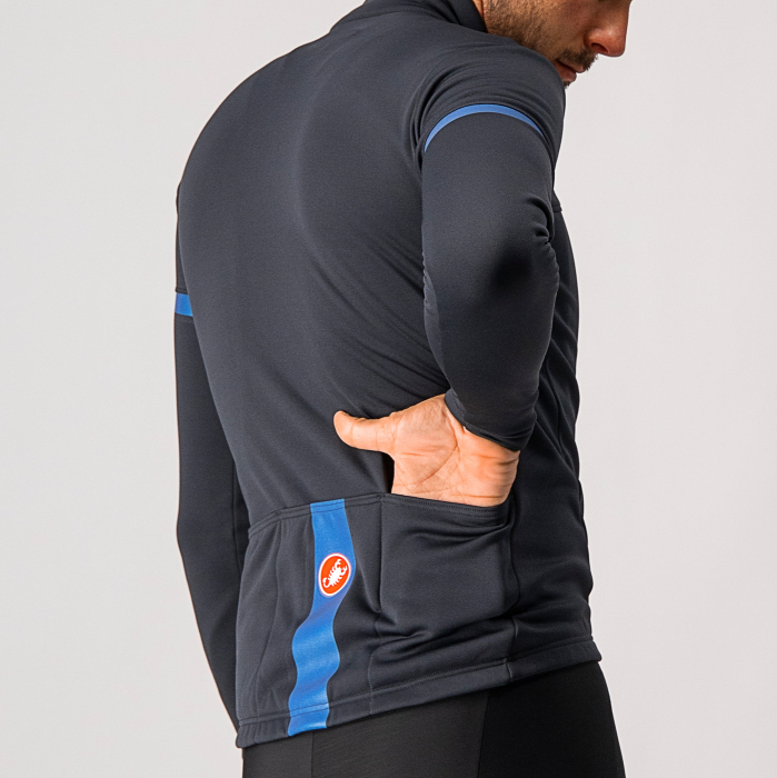 Tricou cu maneca lunga Castelli Fondo 2 FZ, Negru/Albastru, XL [3]