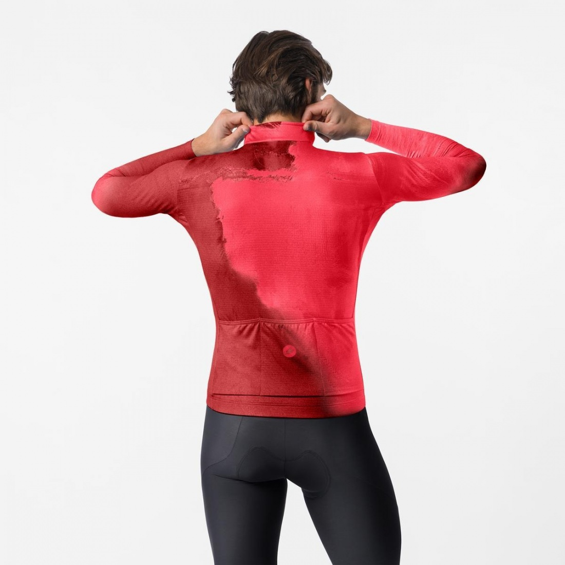 Tricou cu maneca lunga Castelli Nebula Thermo, Grena/Hibiscus, L [2]