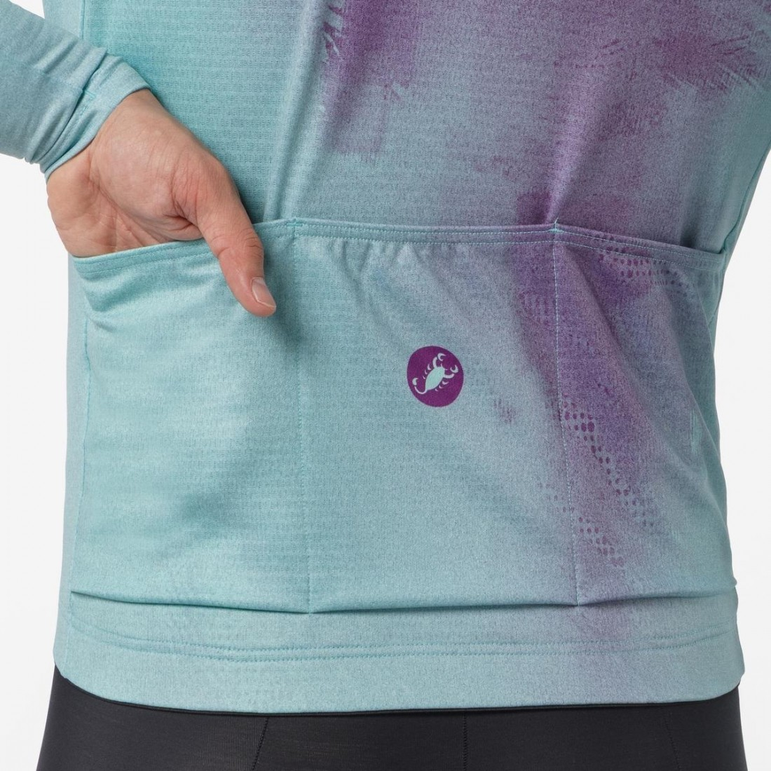 Tricou cu maneca lunga Castelli Nebula Thermo, Mov Inchis/Albastru Pool, L [4]