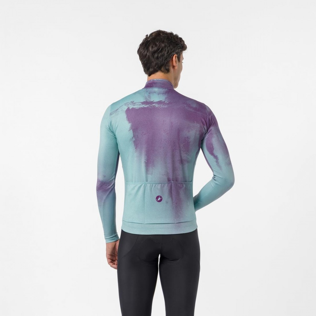 Tricou cu maneca lunga Castelli Nebula Thermo, Mov Inchis/Albastru Pool, L [5]