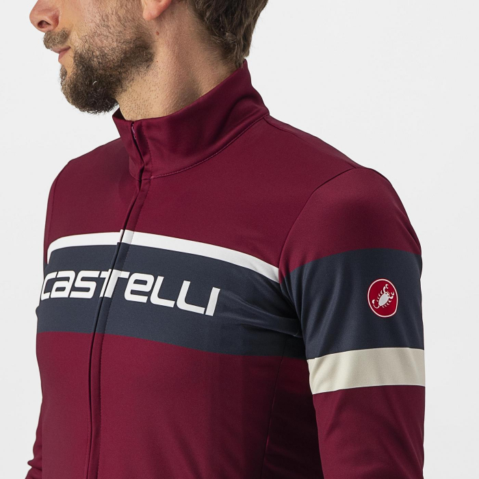 Tricou cu maneca lunga Castelli Passista, Visiniu/Bleumarin, M [5]