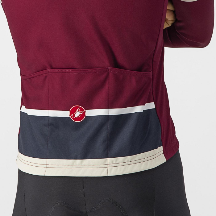 Tricou cu maneca lunga Castelli Passista, Visiniu/Bleumarin, M [4]