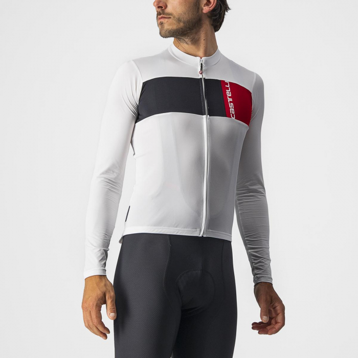 Tricou cu maneca lunga Castelli Prologo 7 LS, Alb/Negru/Rosu, S [1]