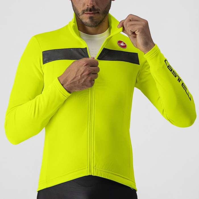 Tricou cu maneca lunga Castelli Puro 3, lime electric/argintiu reflex, XL [3]