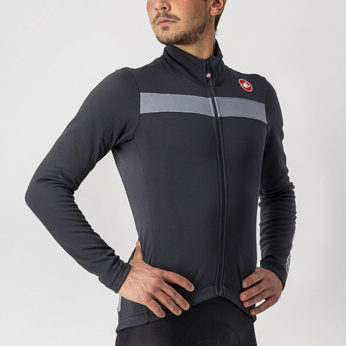 Tricou cu maneca lunga Castelli Puro 3, negru deschis/argintiu reflex, XXXL [3]