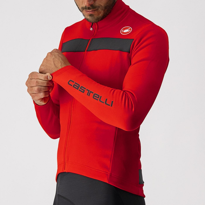 Tricou cu maneca lunga Castelli Puro 3, rosu/negru reflex, L [5]