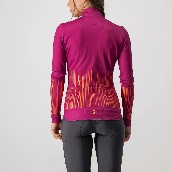 Tricou cu maneca lunga Castelli Sorpresa FZ, de dama, Magenta/Portocaliu, M [2]