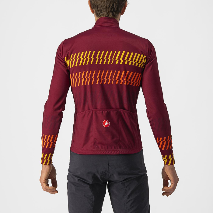 Tricou cu maneca lunga Castelli Unlimited Thermal, Visiniu/Portocaliu, L [2]