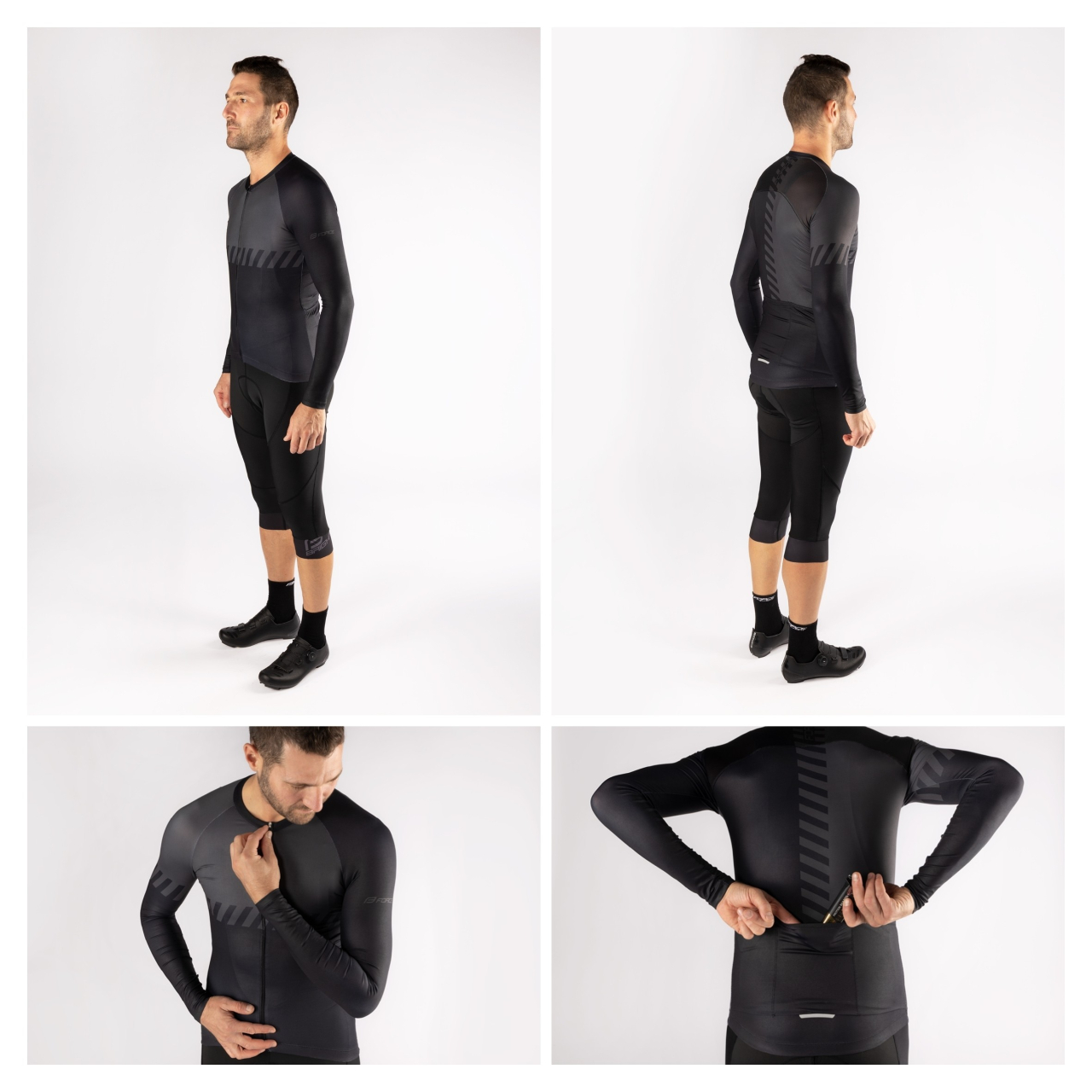 Tricou cu maneca lunga Force Fashion Negru/Gri XS [3]