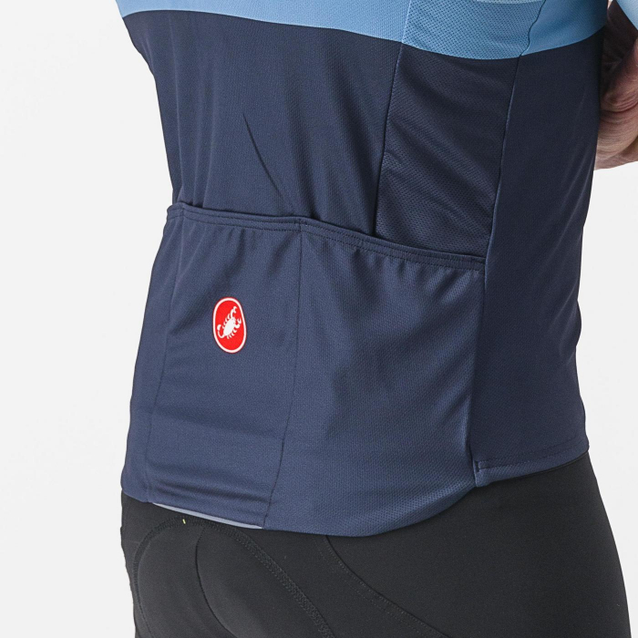 Tricou cu maneca scurta Castelli A Blocco, Bleu/Bleumarin/Portocaliu, M [3]