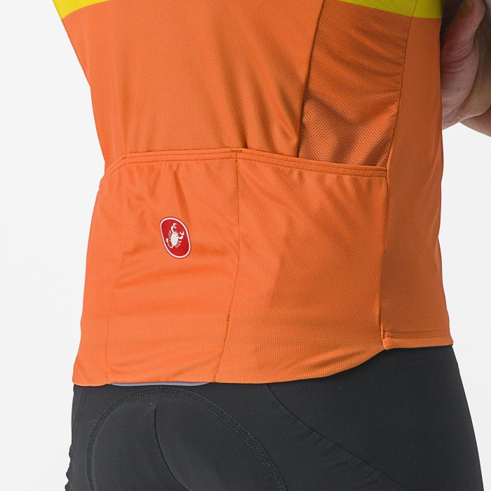 Tricou cu maneca scurta Castelli A Blocco, Vernil/Portocaliu/Galben/Visiniu, M [3]