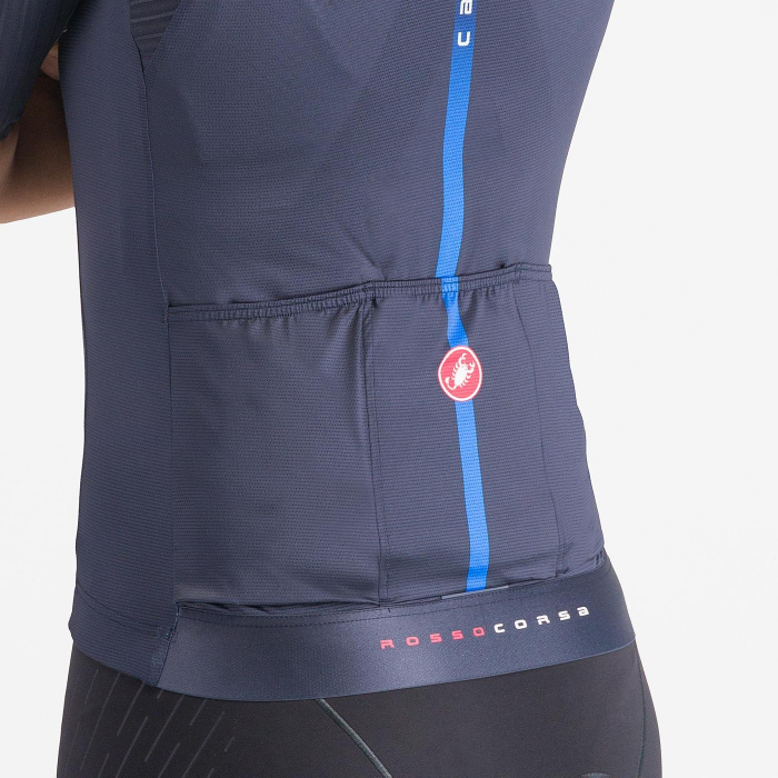 Tricou cu maneca scurta Castelli Aero PRO 8S W, pentru femei, albastru belgian, XS [6]